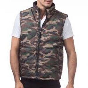 Swiss Tech Camouflage Puffer Vest Mens Size S 34/36